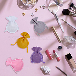 48Pcs 8 Colors Calabash Velvet Jewelry Storage Drawstring Pouches&nbsp;TP-HY0001-15