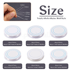 6 Rolls 6 Styles Elastic Crystal Thread&nbsp;EW-TA0001-03