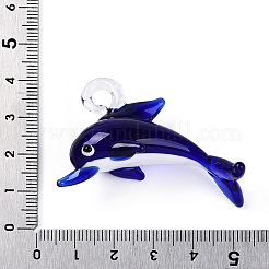 Handmade Silver Foil Lampwork Pendants&nbsp;LAMP-T023-15A