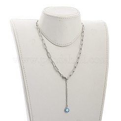 Iron Paperclip Chain Necklaces&nbsp;NJEW-JN03051-03