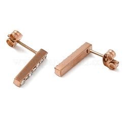 PVD Vacuum Plating 304 Stainless Steel Stud Earring&nbsp;EJEW-C099-08RG