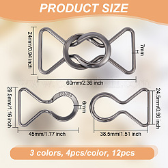 12Pcs 3 Colors Alloy Belt Buckles&nbsp;FIND-OC0002-91A