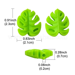 Monstera Leaf Food Grade Eco-Friendly Silicone Focal Beads&nbsp;FIND-YW0004-01
