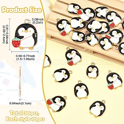 30Pcs 3 Styles Alloy and Enamel Pendants&nbsp;ENAM-YW0008-80