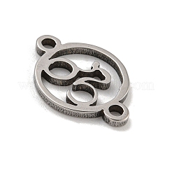 201 Stainless Steel Hollow Connector Charms&nbsp;STAS-S146-10P