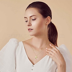 1Pc Initial Letter Brass Pendant Necklaces&nbsp;NJEW-YW0001-24V