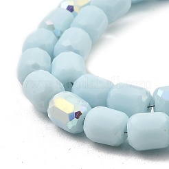 Frosted Imitation Jade Glass Beads Strands&nbsp;GLAA-P058-08A-03