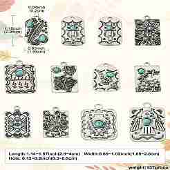 24Pcs 12 Styles Resin Imitation Turquoise Pendants&nbsp;FIND-CJ0003-52
