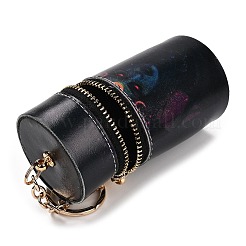 PU Imitation Leather Lipstick Pouch Holder Pendant Keychain&nbsp;KEYC-E039-01KCG-07