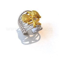 304 Stainless Steel Cuff Open Rings&nbsp;WG49A8C-06