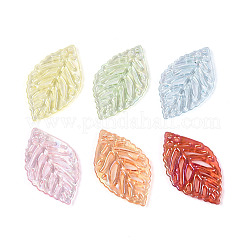 Transparent Acrylic Leaf Pendants&nbsp;TACR-T031-01M
