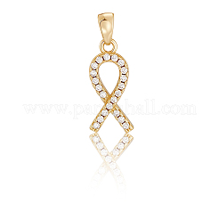 10Pcs Brass Micro Pave Cubic Zirconia Pendants&nbsp;KK-BBC0019-34