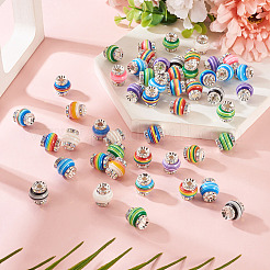 60Pcs Brass Resin Beads&nbsp;KK-TA0002-96