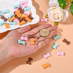 40Pcs 4 Colors Opaque Resin Pendants&nbsp;RESI-CJ0002-29
