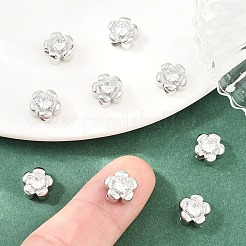 SHEGRACE Brass Micro Pave Clear Cubic Zirconia Beads&nbsp;XGRQ5K808-837P