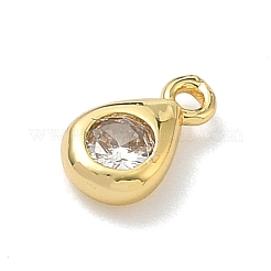 Brass Micro Pave Cubic Zirconia Charms&nbsp;KK-G548-20G