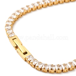 Clear Cubic Zirconia Tennis Bracelet&nbsp;BJEW-M301-01G