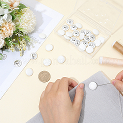 30Pcs 1-Hole PU Letaher Shank Buttons&nbsp;BUTT-CL0001-01B-02
