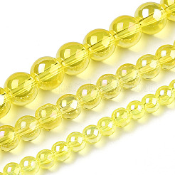 Electroplate Transparent Glass Beads Strands&nbsp;LS-GLAA-T032-T6mm-AB12