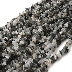 Natural Blue Rabbit Fur Rutilated Quartz Beads Strands&nbsp;G-H315-A06-01