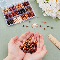 540Pcs 12 Colors Natural Unfinished Wood Beads&nbsp;WOOD-WR0001-16