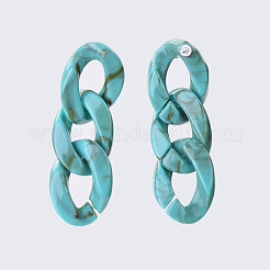 Acrylic Curb Chain Ear Studs&nbsp;EJEW-JE03126-M