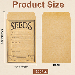 Self-Adhesive Kraft Paper Seed Saving Envelopes&nbsp;AJEW-WH20011-80B