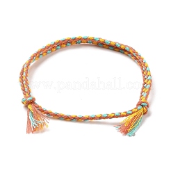 Polyester Braided Adjustable Cord Bracelet&nbsp;BJEW-A099-03