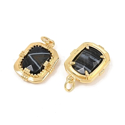 Natural Black Agate Faceted Pendants&nbsp;GG-CBA4154-02G-01
