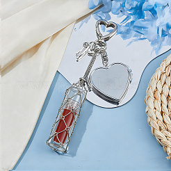 Mirror Alloy & Iron Pendant Decorations&nbsp;HJEW-WH0068-90A