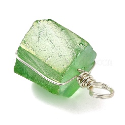 Electroplated Natural Quartz Nuggets Pendants&nbsp;PALLOY-JF02931