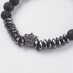 Synthetic Hematite Stretch Bracelets&nbsp;BJEW-I241-24A