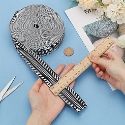 10 Yards Polyester Striped Jacquard Ribbon&nbsp;OCOR-PH0004-10