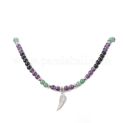 Alloy Wing Pendant Necklace&nbsp;NJEW-JN04256
