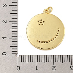 Rack Plating Brass Micro Pave Cubic Zirconia Pendants&nbsp;X-KK-C074-50G