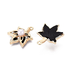 Alloy with ABS Imitation Pearl & Crystal Rhinestone & Acrylic Pendants&nbsp;PALLOY-Q466-04G-06