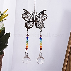 Crystals Chandelier Suncatchers Prisms Chakra Hanging Pendant&nbsp;AJEW-I040-10P