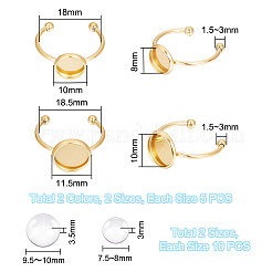 DIY Blank Dome Cuff Ring Making Kit&nbsp;DIY-UN0005-18