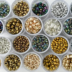 120G 12 Styles Glass Seed Beads&nbsp;SEED-YW0002-86