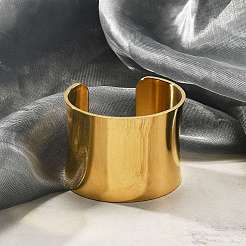 304 Stainless Steel Open Cuff Bangles&nbsp;BJEW-U015-01G