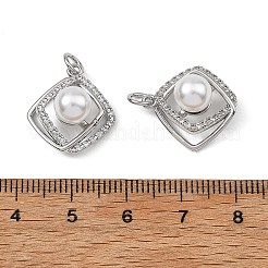 SHEGRACE Brass Pave Clear Cubic Zirconia Pendants&nbsp;XGRQ4D981-662P