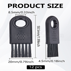 12Pcs Plastic Razor Trimmer Shaver Cleaning Brush&nbsp;TOOL-LP0001-13