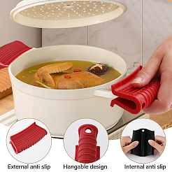 3 Sets 3 Colors Silicone Heat Resistant Pot Holder Sleeve Set&nbsp;AJEW-GL0001-50