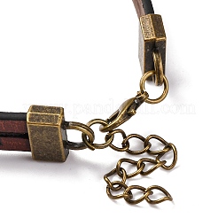 Hollow Cross PU Leather Bracelet Making&nbsp;MAK-I020-01A