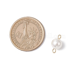 Shell Pearl Round Connector Charms&nbsp;PALLOY-JF04477-01