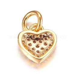 Brass Micro Pave Cubic Zirconia Charms&nbsp;ZIRC-P060-41G