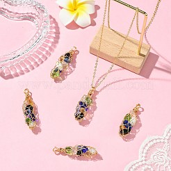 5Pcs Glass Pendants&nbsp;PALLOY-CJ00163