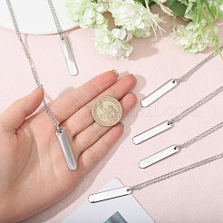 6Pcs 304 Stainless Steel Pendant Necklace&nbsp;NJEW-CA0001-20P
