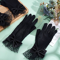 Bowknot Polyester Lace Gloves&nbsp;DIY-WH0888-539A