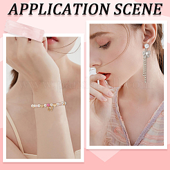 12Pcs 2 Colors Brass with Glass Rhinestone Charms&nbsp;KK-BBC0013-92